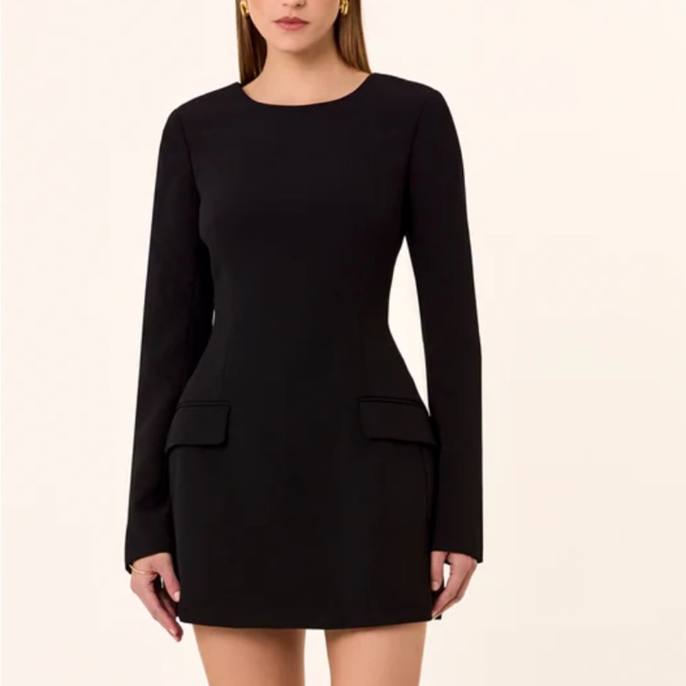 Elegant Black Long Sleeve Dress